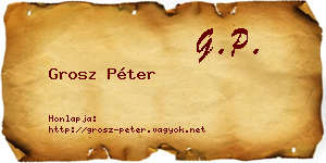 Grosz Péter névjegykártya
