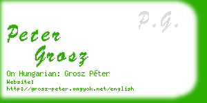 peter grosz business card